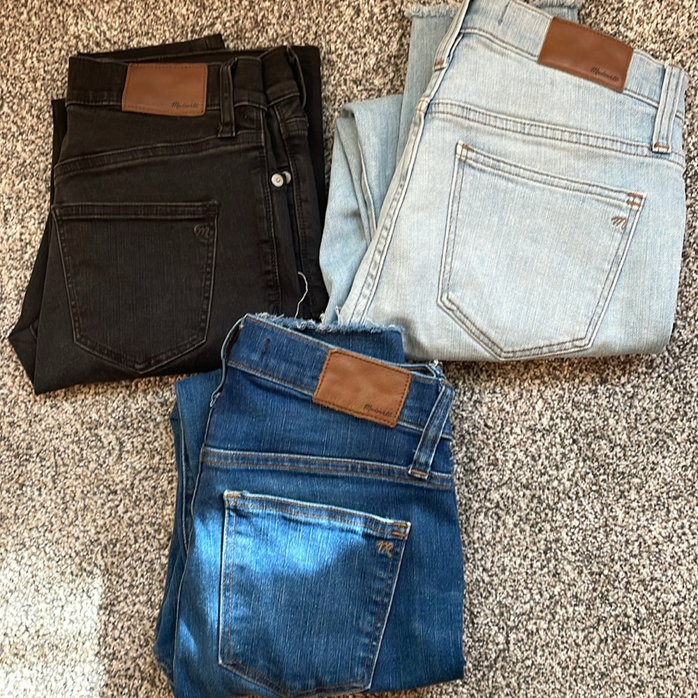Bundle of Madewell (3) women’s jeans size 27 - high rise skinny